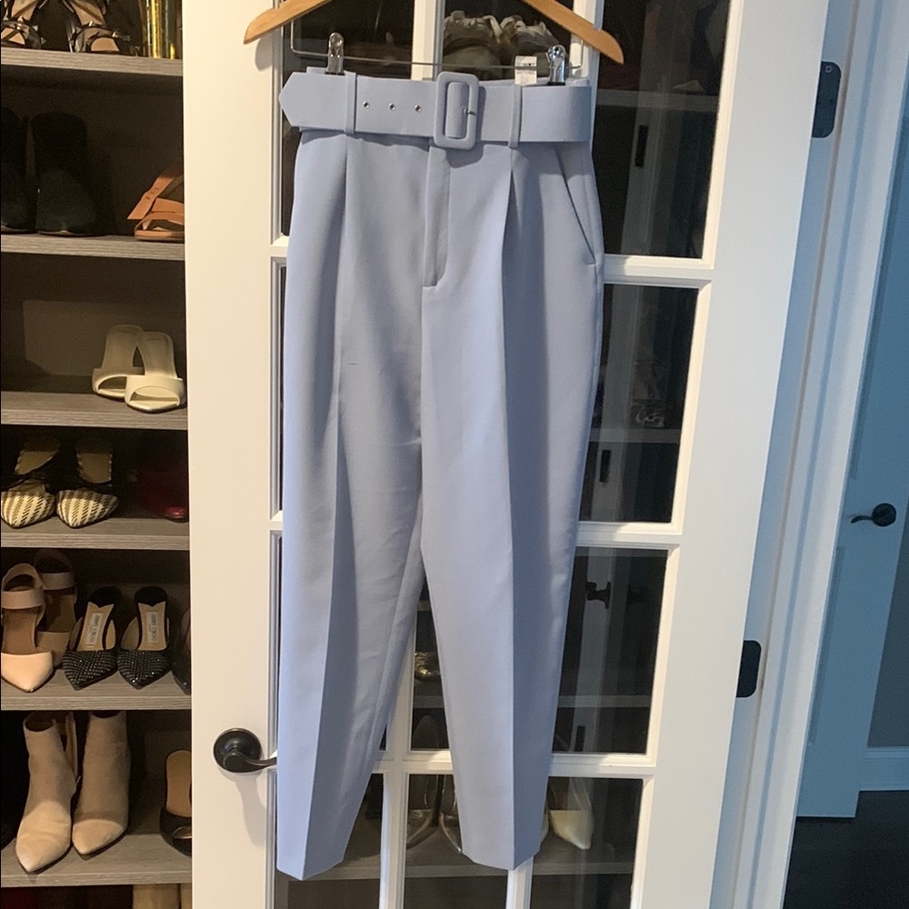 Zara Light Blue High Waisted Trousers